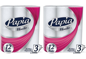 Papia Emici 3 Katlı 2x12'li Rulo Kağıt Havlu