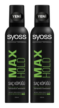 Syoss Max Hold Normal Saçlar İçin Şekillendirici Hacim Veren Saç Köpüğü 2x250 ml