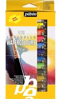 Pebeo Aquarelle Watercolours 12'li Tüp Sulu Boya