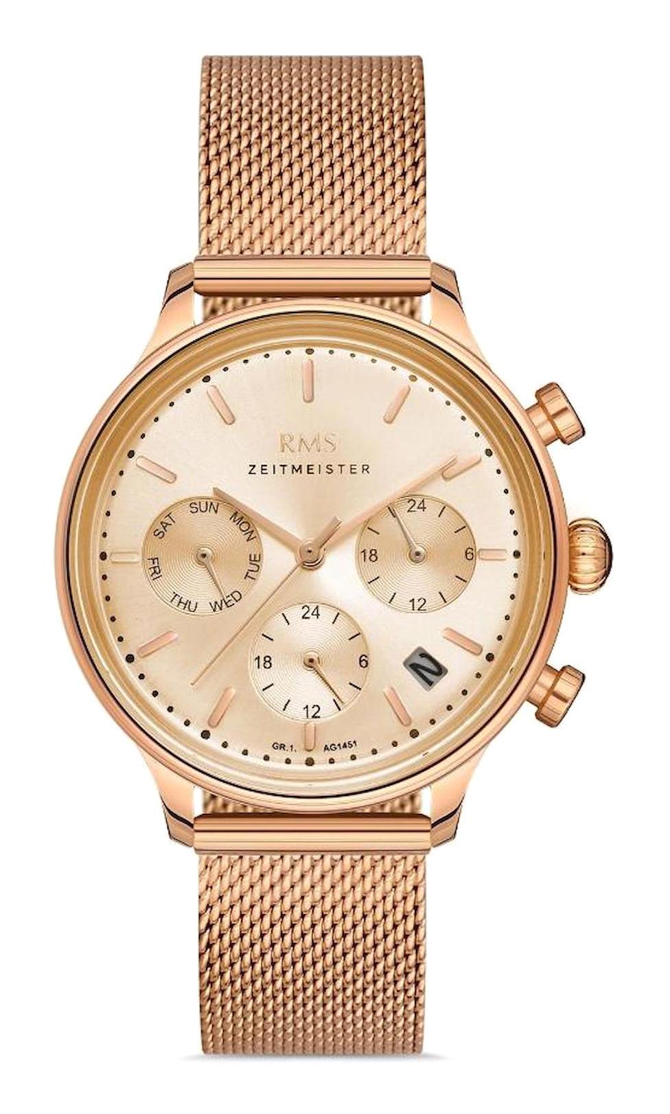 Romanson GR.1.AG1451.05 Takvimli 36 mm Bakır Çelik Kordon Analog Kadın Kol Saati