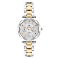 Beverly Hills Polo Club BP3352X.220 35 mm Altın-Gri Metal Kordon Analog Kadın Kol Saati