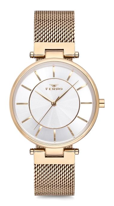 Ferro F1828C-955-B 31-35 mm Altın Metal Kordon Analog Kadın Kol Saati