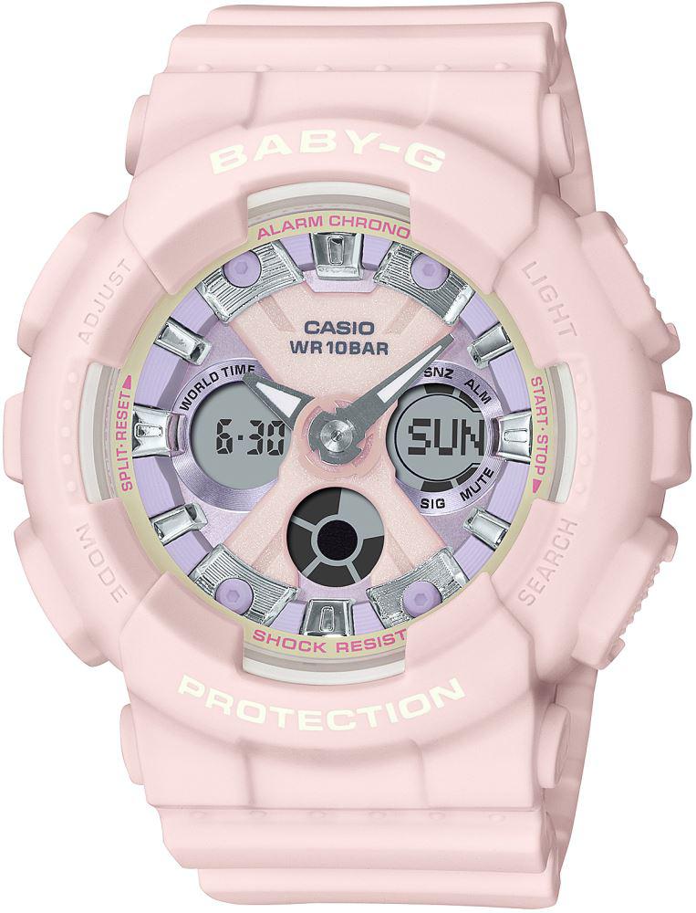 Casio BA-130WP-4ADR Takvimli 43.4 mm Pembe Silikon Kordon Analog Kadın Kol Saati