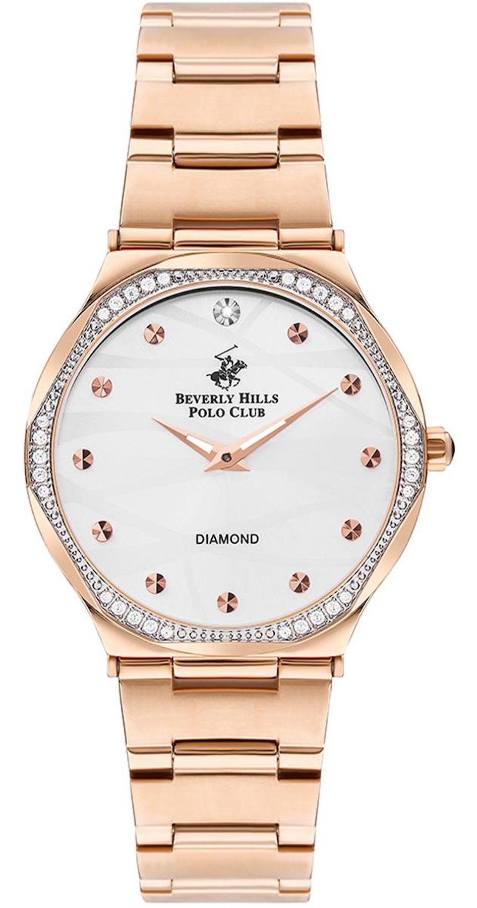 Beverly Hills Polo Club BP3399C.430 35 mm Rose Gold Çelik Kordon Analog Kadın Kol Saati