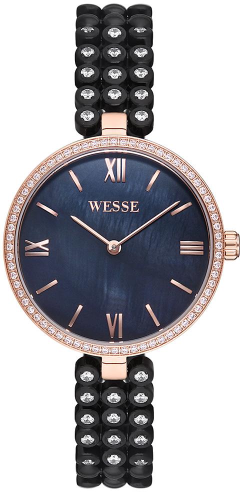 Wesse WWL107603 33 mm Siyah Çelik Kordon Analog Kadın Kol Saati