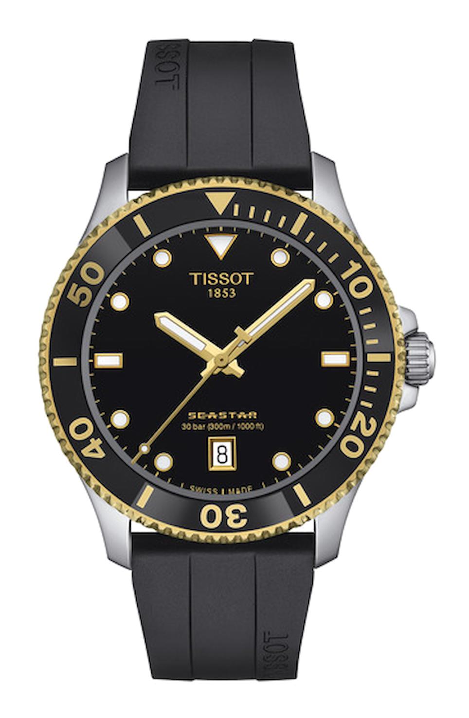 Tissot T120.210.27.051.00 Takvimli 36 mm Siyah Kauçuk Kordon Analog Kadın Kol Saati