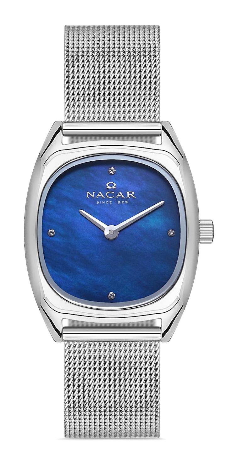 Nacar NC17-3920579-ALMS 25 mm Gri Hasır Kordon Analog Kadın Kol Saati