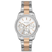 Ferrucci FRC.13887M.04 Takvimli 35 mm Gri-Rose Gold Çelik Kordon Analog Kadın Kol Saati
