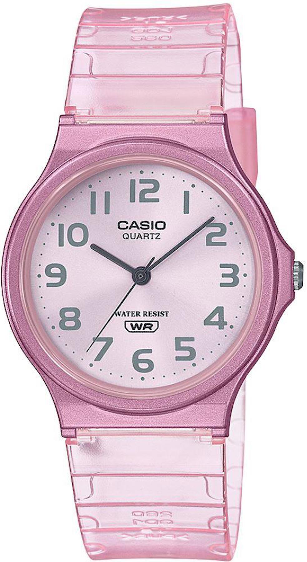 Casio MQ-24S-4BDF 34.9 mm Pembe Silikon Kordon Analog Kadın Kol Saati