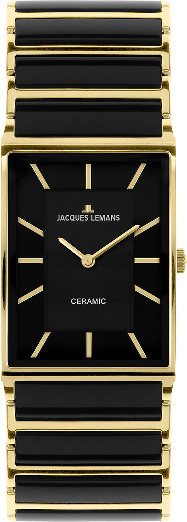 Jacques Lemans 1-1651D 26 mm Altın-Siyah Seramik Kordon Analog Kadın Kol Saati