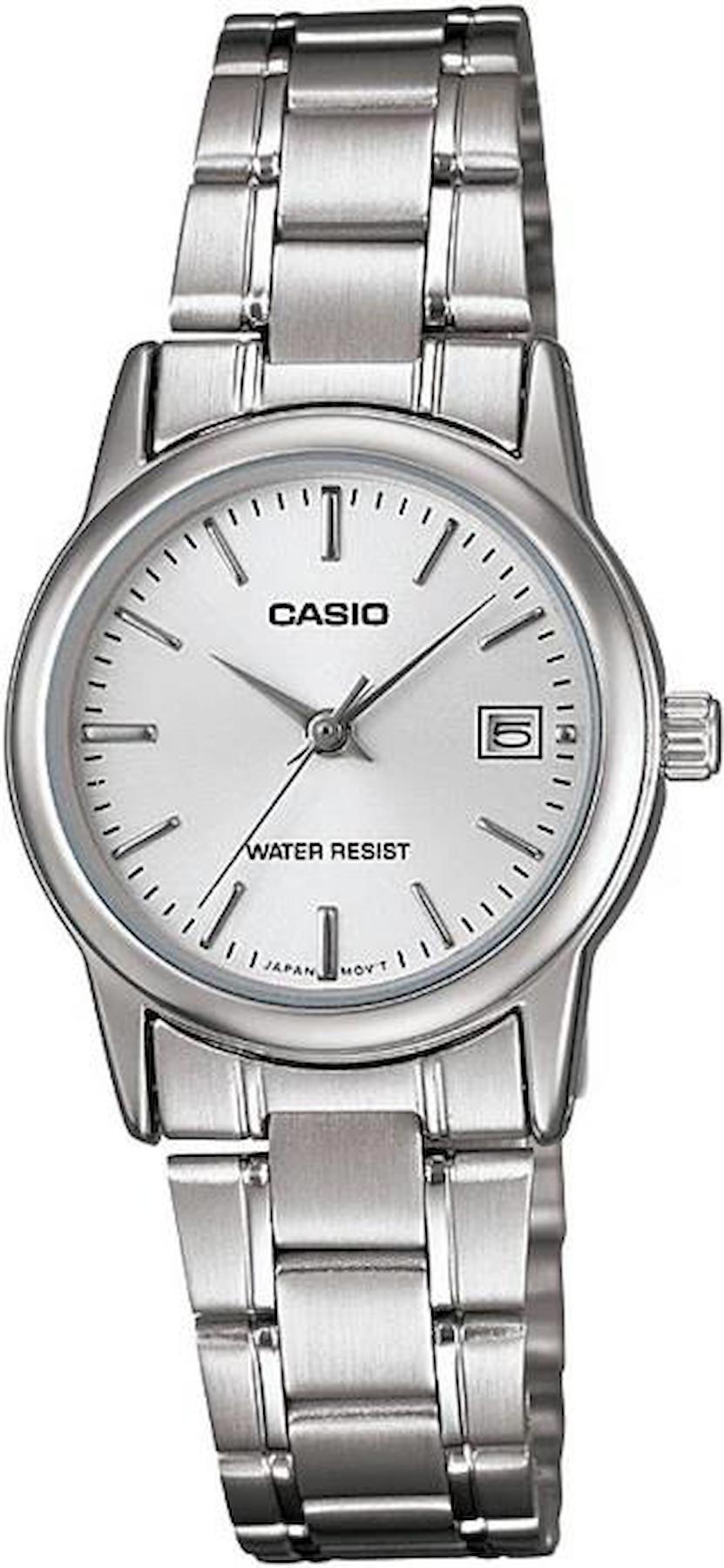 Casio LTP-V002D-7AUDF Takvimli 36.4 mm Gri Çelik Kordon Analog Kadın Kol Saati