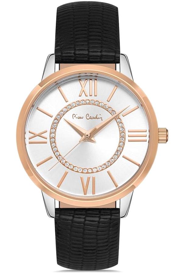Pierre Cardin PC800202F06 38 mm Siyah Deri Kordon Analog Kadın Kol Saati