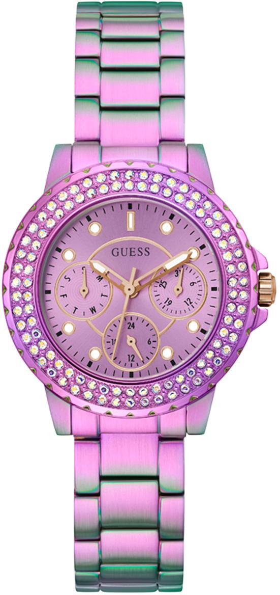 Guess GUGW0410L4 Takvimli 36 mm Mor Çelik Kordon Analog Kadın Kol Saati