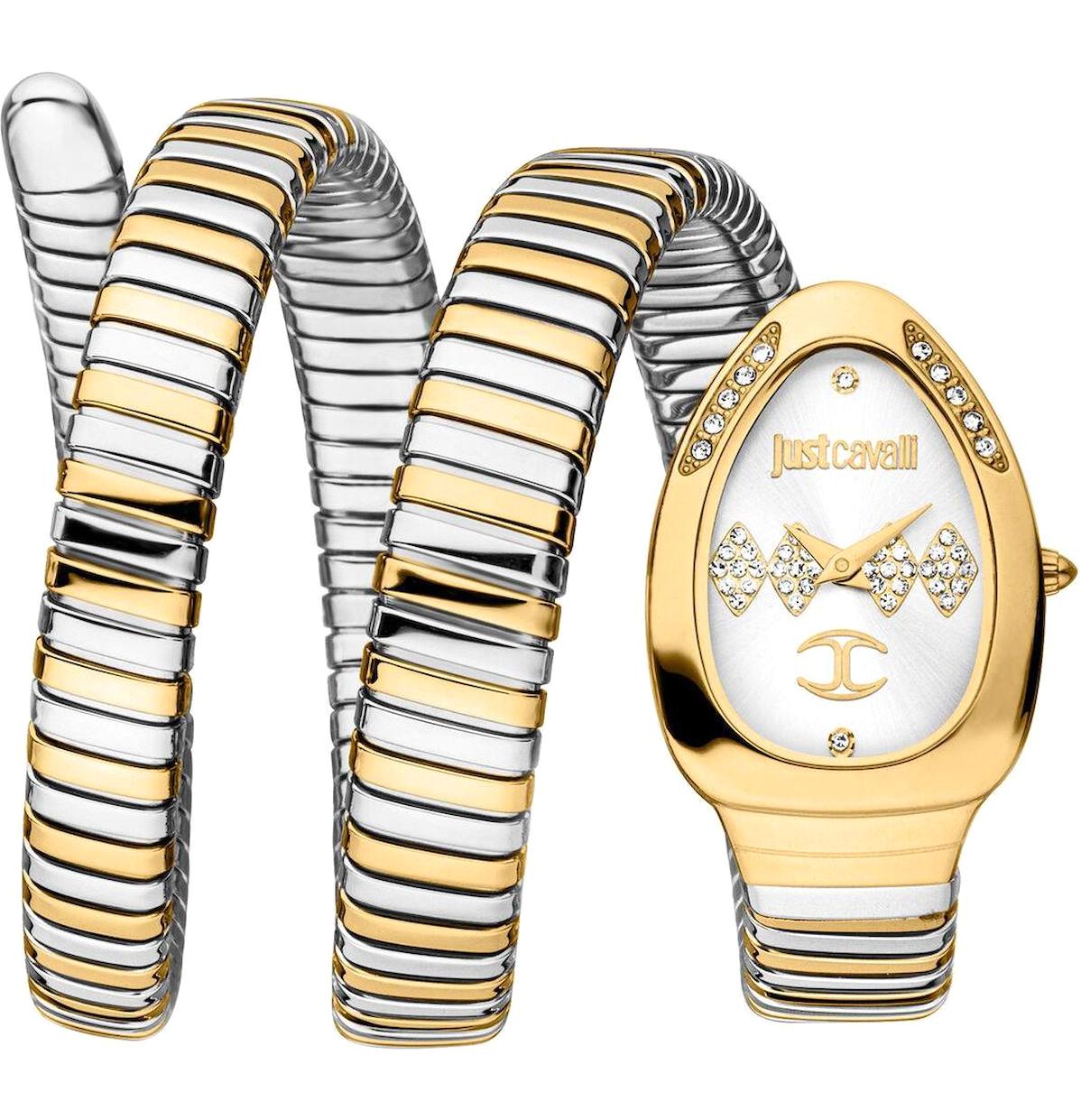 Just Cavalli JC1L230M0065 22 mm Altın-Gri Çelik Kordon Analog Kadın Kol Saati