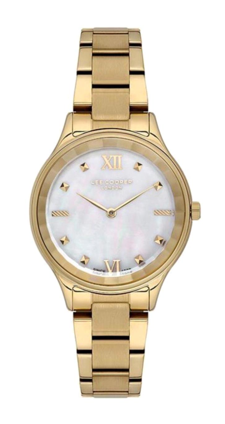 Lee Cooper LC07113.120 40 mm Altın Çelik Kordon Analog Kadın Kol Saati