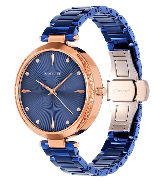 Osse 10107LD 35 mm Lacivert Metal Kordon Analog Kadın Kol Saati