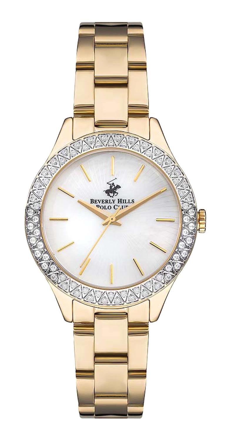 Beverly Hills Polo Club BP3291C.120 36 mm Altın Plastik Kordon Analog Kadın Kol Saati