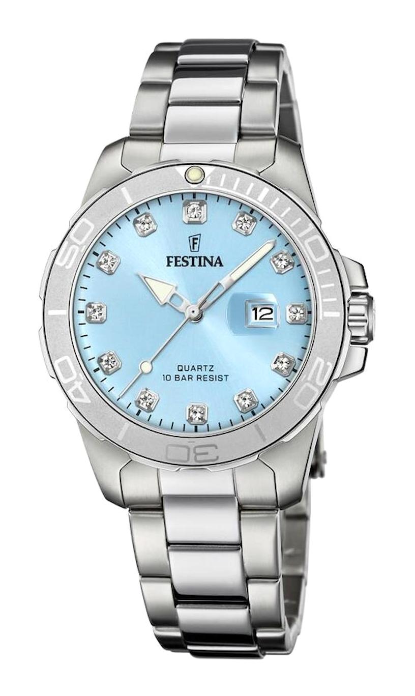 Festina F20503/5 34 mm Gri Çelik Kordon Analog Kadın Kol Saati