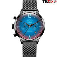 Welder Watch WWRC600 Takvimli 38 mm Siyah Çelik Kordon Analog Kadın Kol Saati
