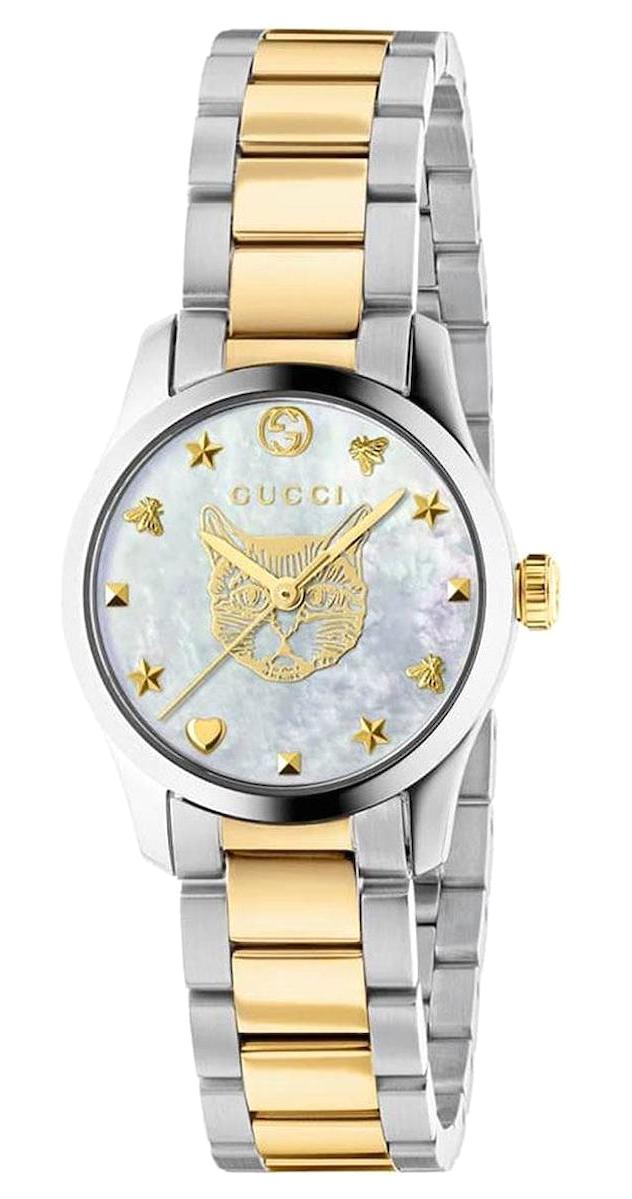 Gucci YA1265012 30 mm Çok Renkli Çelik Kordon Analog Kadın Kol Saati