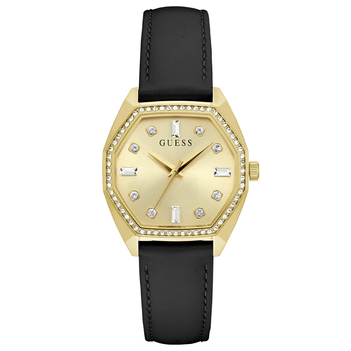 Guess GUGW0688L2 36 mm Siyah Deri Kordon Analog Kadın Kol Saati
