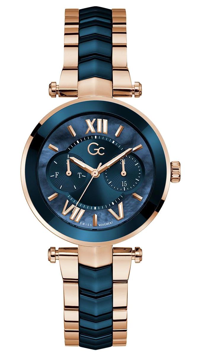 Guess GCY92006L7MF Takvimli 36 mm Lacivert-Rose Gold Çelik Kordon Analog Kadın Kol Saati
