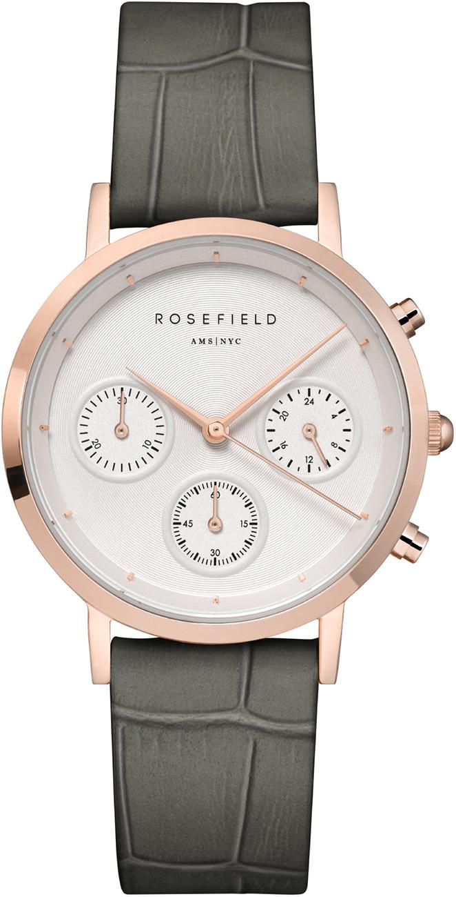 Rosefield NCGRG.N95 33 mm Gri Deri Kordon Analog Kadın Kol Saati
