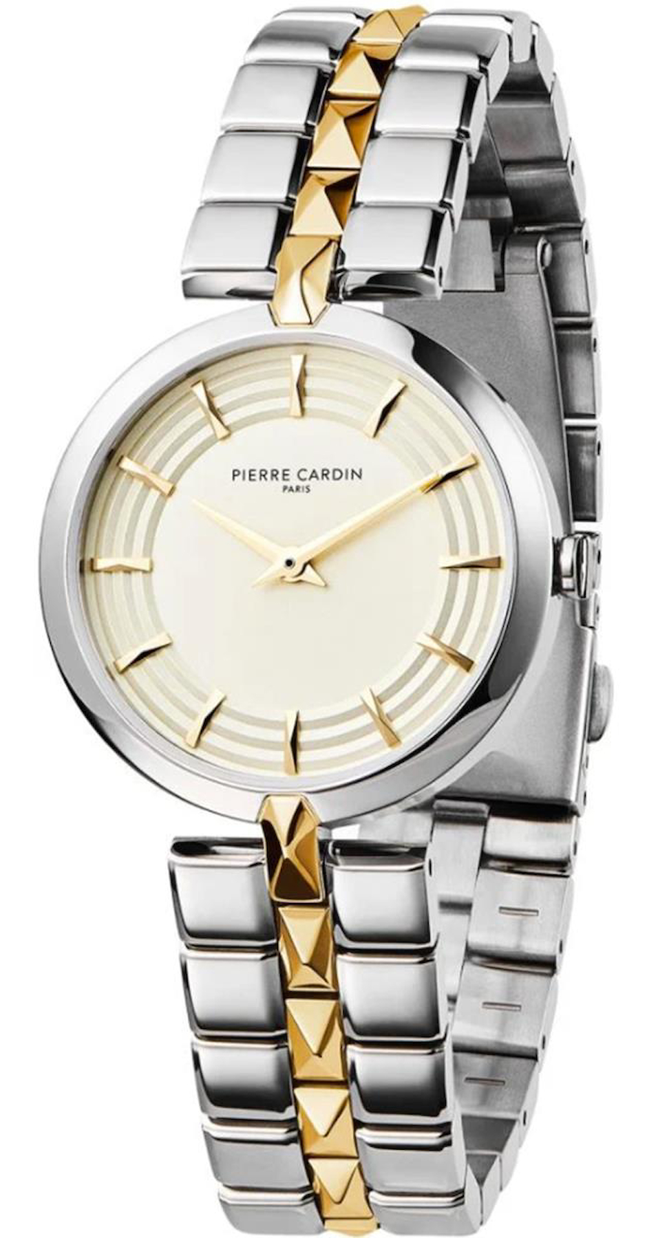 Pierre Cardin CF.0707.SU.G 32 mm Altın-Gri Çelik Kordon Analog Kadın Kol Saati