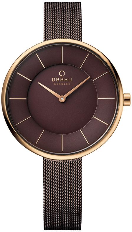 Obaku Denmark V185LXVNMN 38 mm Kahverengi Çelik Kordon Analog Kadın Kol Saati