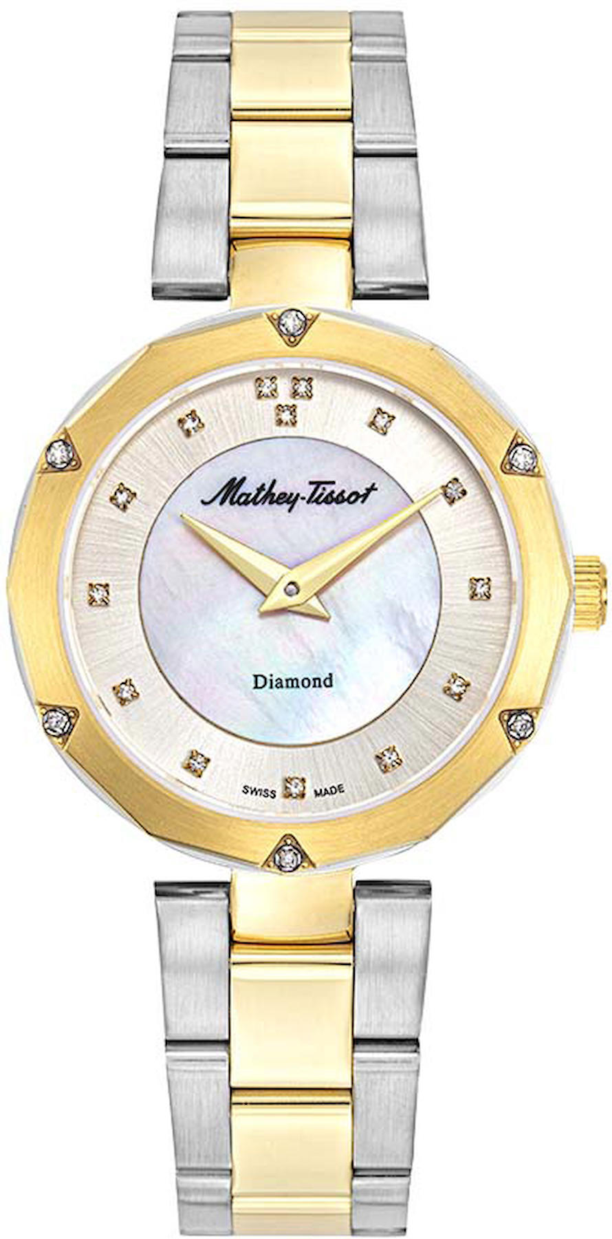 Mathey-Tissot D1087BQYI 36 mm Gri Çelik Kordon Analog Kadın Kol Saati