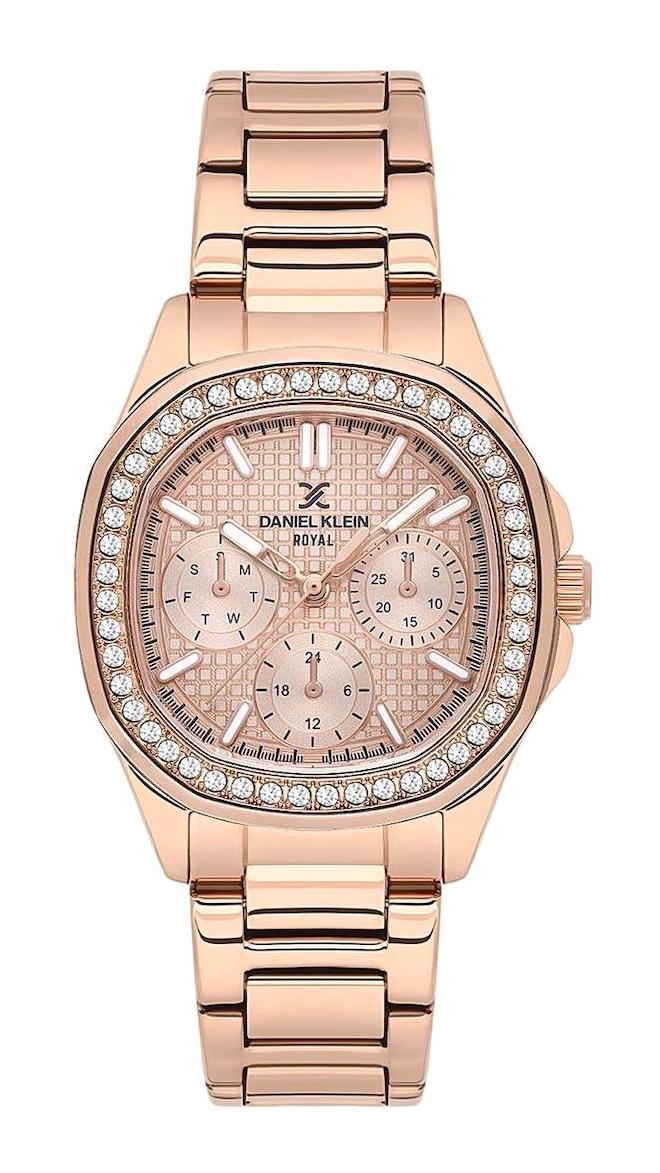 Daniel Klein DKE.1.10636-4 Takvimli 34 mm Rose Gold Çelik Kordon Analog Kadın Kol Saati