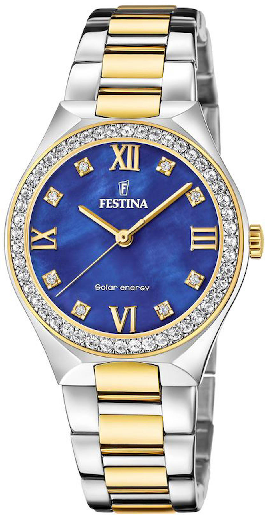 Festina F20659-2 36 mm Altın-Gri Çelik Kordon Analog Kadın Kol Saati