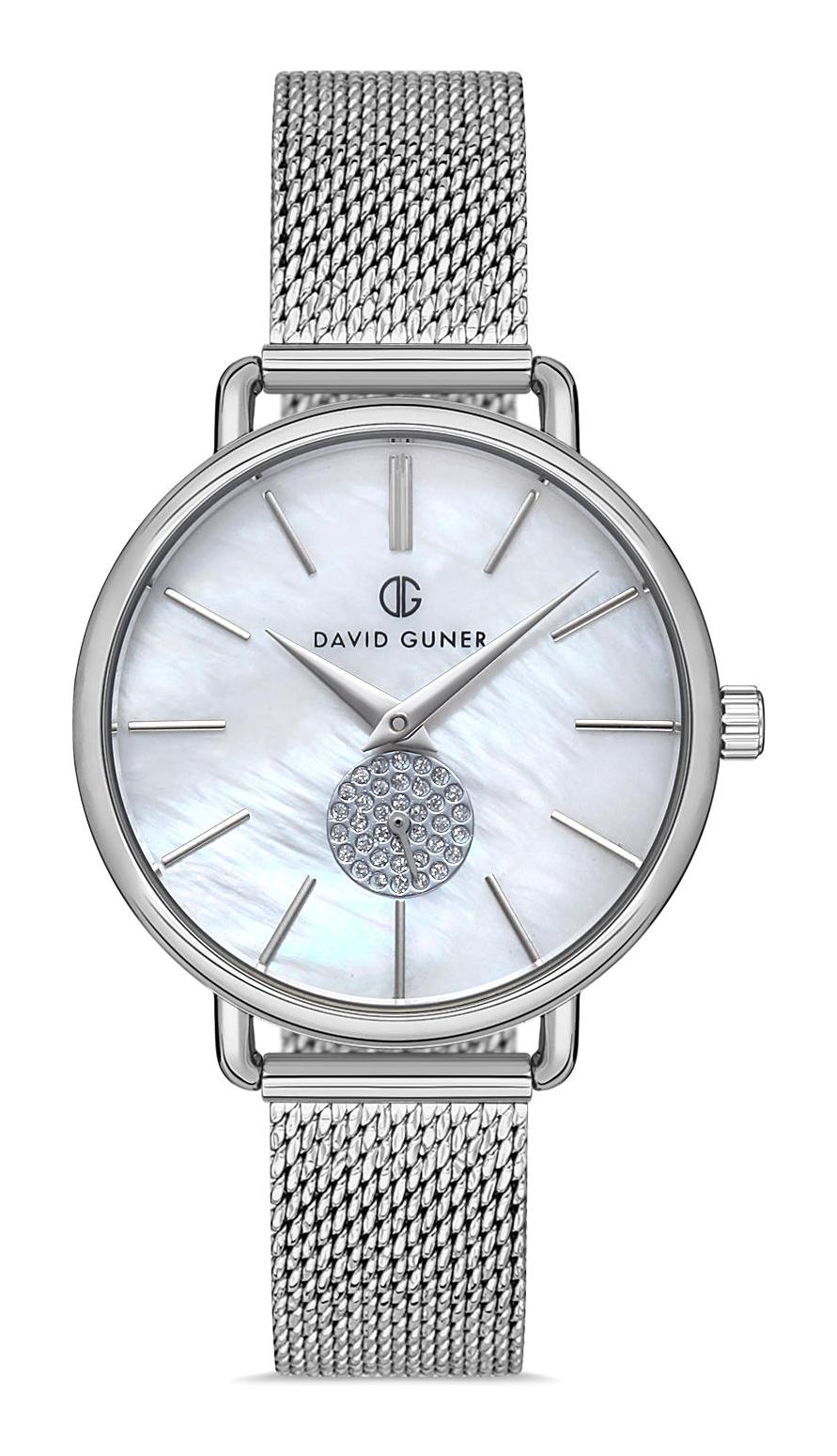 David Guner DG-8261LC-A1 34 mm Gri Metal Kordon Analog Kadın Kol Saati