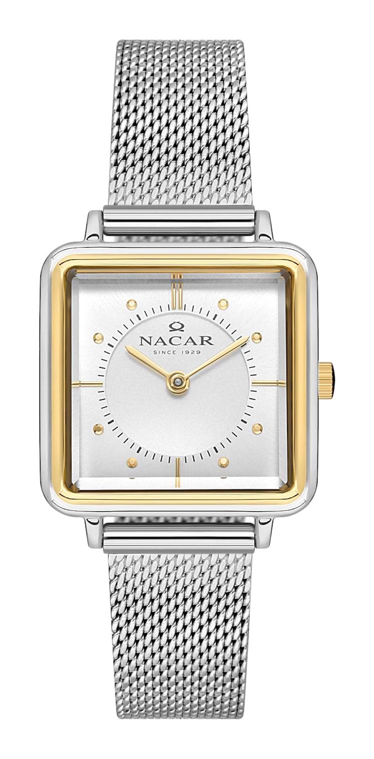 Nacar NC18-391051-CSM 26-32 mm Gri Hasır Kordon Analog Kadın Kol Saati