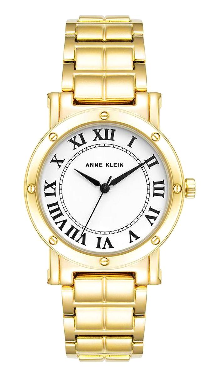 Anne Klein AK-4014WTGB 30 mm Altın Metal Kordon Analog Kadın Kol Saati