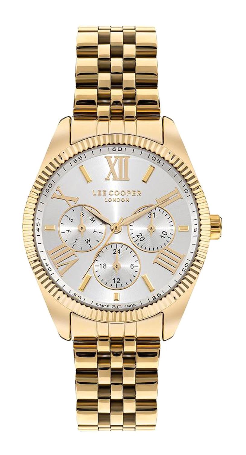 Lee Cooper LC07811.130 Takvimli 40 mm Altın Çelik Kordon Analog Kadın Kol Saati