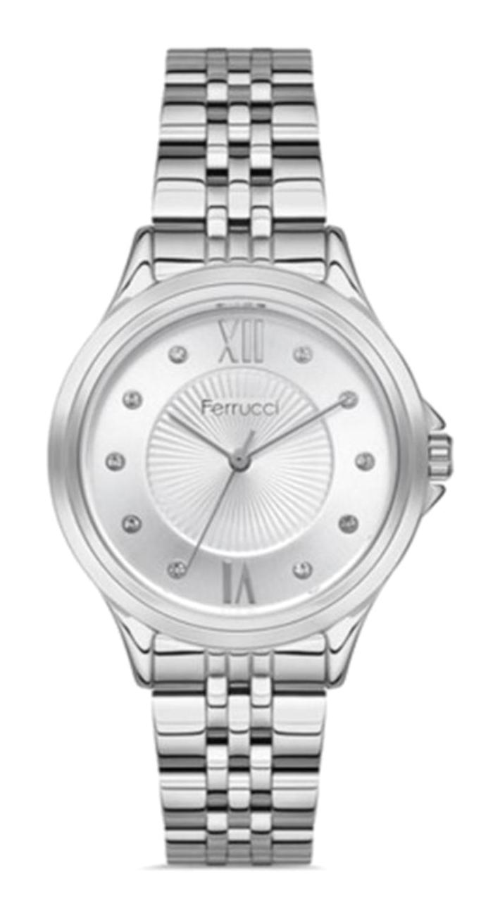 Ferrucci FC.13039M.03 36 mm Gri Çelik Kordon Analog Kadın Kol Saati