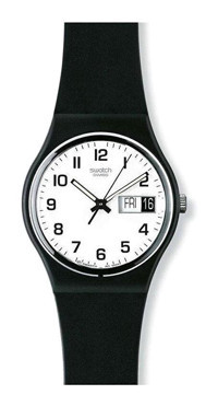 Swatch GB743 Takvimli 34 mm Siyah Plastik Kordon Analog Kadın Kol Saati