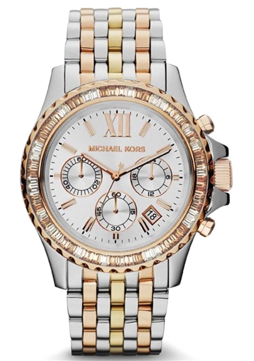 Michael Kors MK5876 42 mm Altın-Gri Çelik Kordon Analog Kadın Kol Saati
