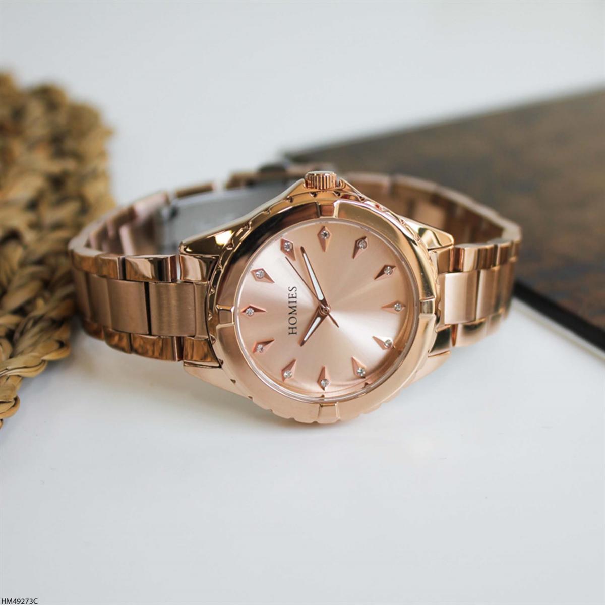 Homies HM49273C 35 mm Rose Gold Metal Kordon Analog Kadın Kol Saati