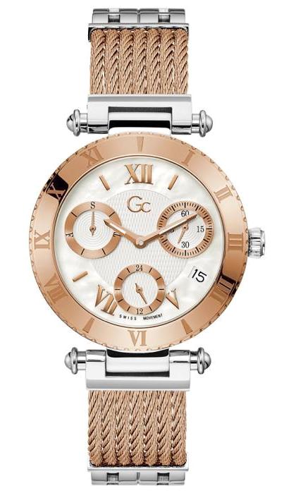 Guess GCY77002L1MF Takvimli 38 mm Gri-Rose Gold Çelik Kordon Analog Kadın Kol Saati