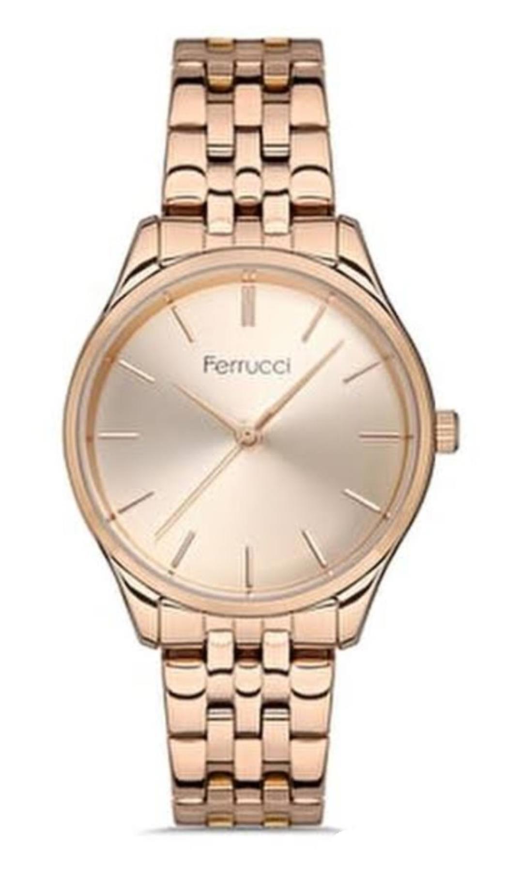 Ferrucci FC.12680M.02 36 mm Rose Gold Metal Kordon Analog Kadın Kol Saati