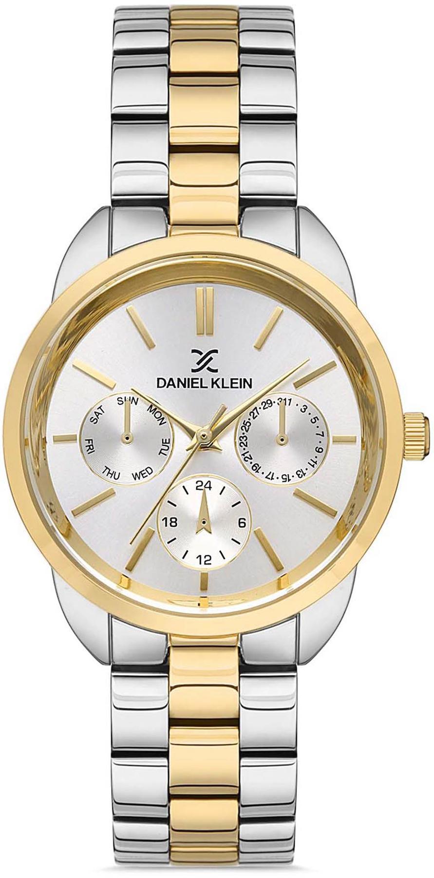 Daniel Klein EDK.1.10083.4 Takvimli 35 mm Altın-Gri Çelik Kordon Analog Kadın Kol Saati