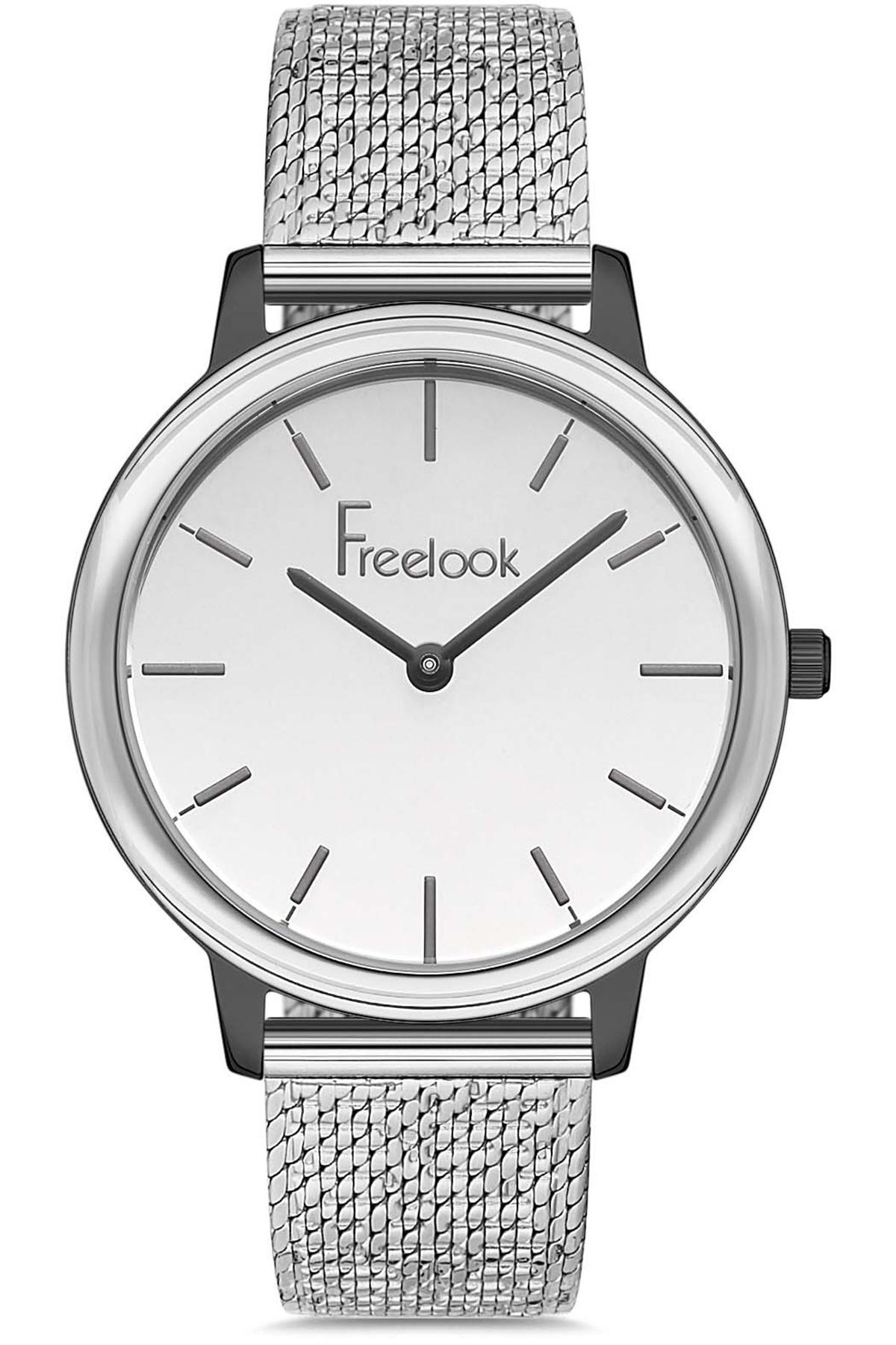 Freelook FL.1.10143.1 36 mm Gri Çelik Kordon Analog Kadın Kol Saati