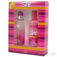 She Is Fun İkili Kadın Parfüm Deodorant Seti EDT 50 ml + 150 ml Vücut Losyonu
