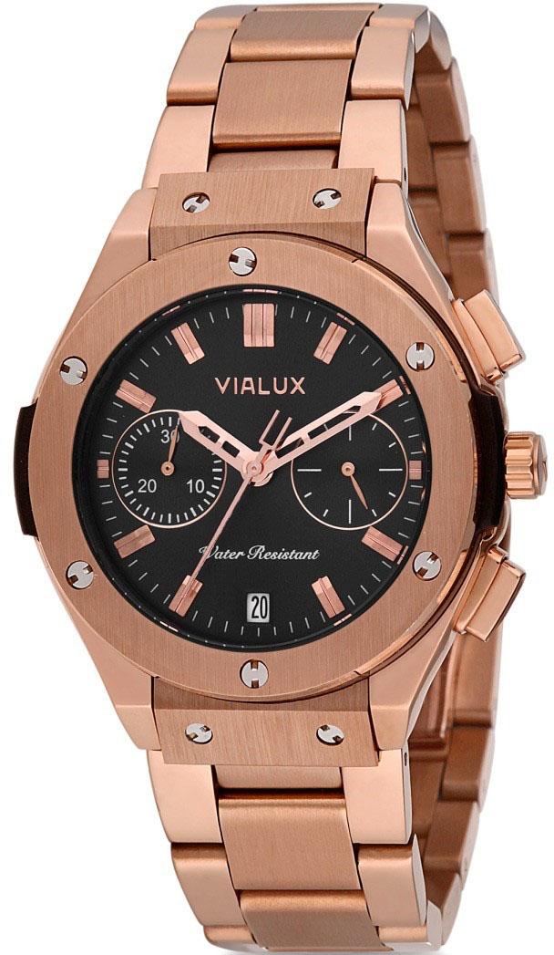 Vialux LY748R-04SR Takvimli 41 mm Rose Gold Çelik Kordon Analog Kadın Kol Saati