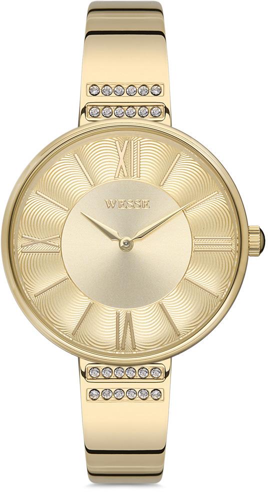 Wesse WWL108902 36 mm Altın Çelik Kordon Analog Kadın Kol Saati