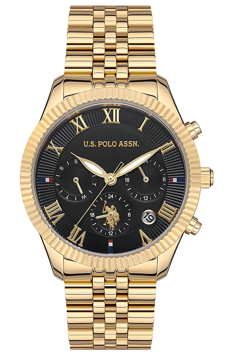 U.S. Polo Assn USPA2040-09 Takvimli 38 mm Altın Çelik Kordon Analog Kadın Kol Saati