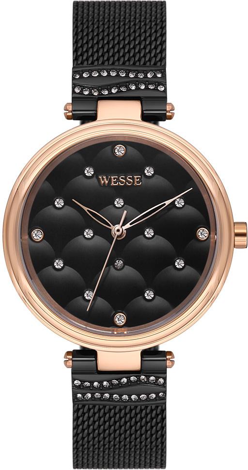 Wesse WWL302204 34 mm Siyah Çelik Kordon Analog Kadın Kol Saati