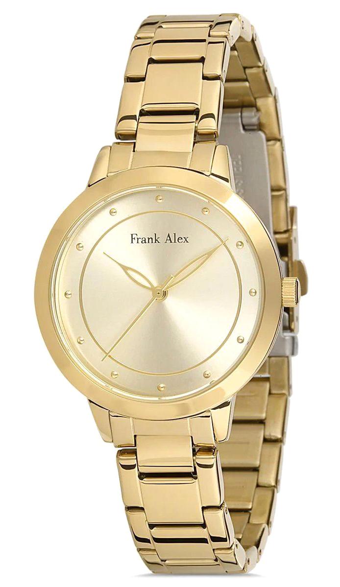 Frank Alex FA.11224M.03 34 mm Altın Metal Kordon Analog Kadın Kol Saati